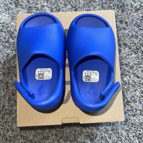 Adidas Yeezy Slide Azure Blue Size 6k Infant Baby Toddlers ID4137 - Picture 5 of 5